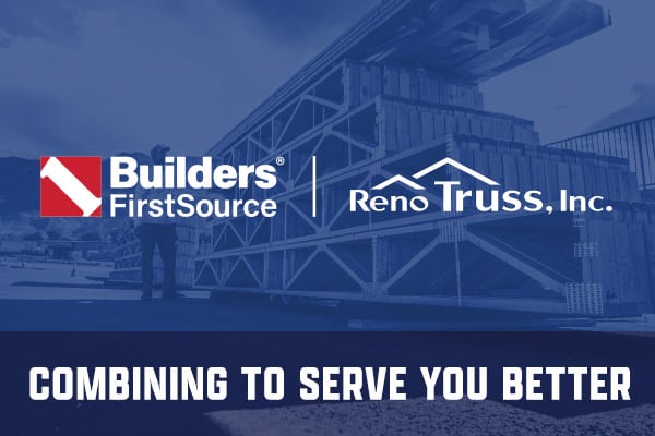 Builders First Source & Reno Truss banner